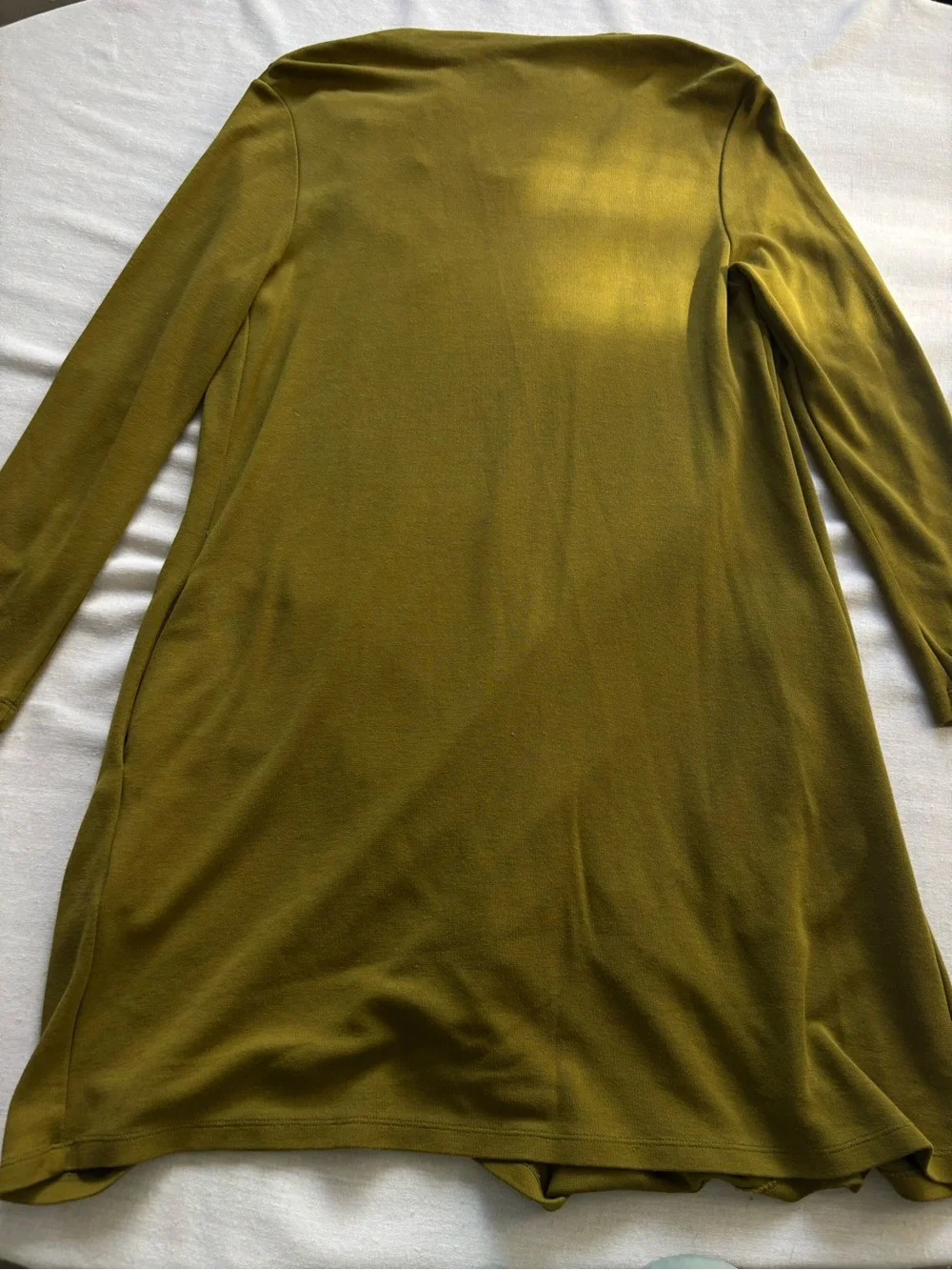 COS Olive Knitted Mock Neck Mini Dress Size M | Minimalist - Picture 4 of 7
